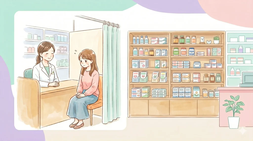 アフターピル（緊急避妊薬）の相談の様子